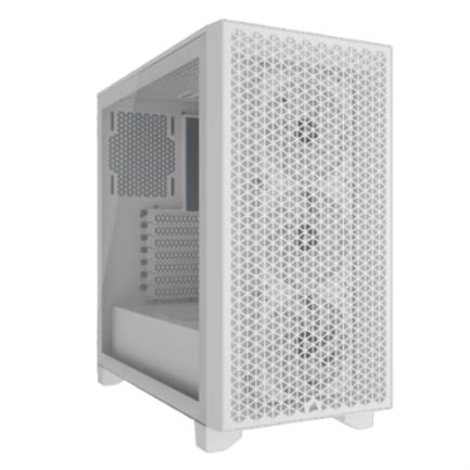 63667 - Gabinete Gamer Corsair 3000D RGB AirFlow Media Torre ATX mATX ITX Cristal Templado 3xFan RGB Blanco Sin Fuente