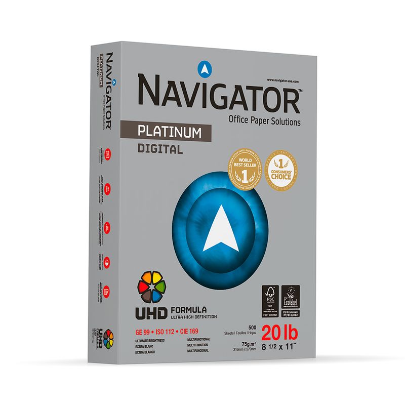 76259 - PAPEL NAVIGATOR PLATINUM CARTA BLANCO 75 GRS C/500 HJS
