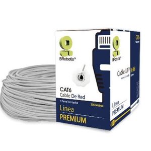 Bobina Brobotix 062435, 305 M, Gris, Interior, Cat6, Cca 062435