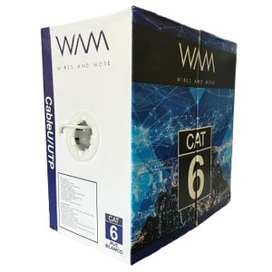 Cable Utp. Wam Cat6-Pvc-Blanco 4 Pares 23 Awg (Cm) Cat6