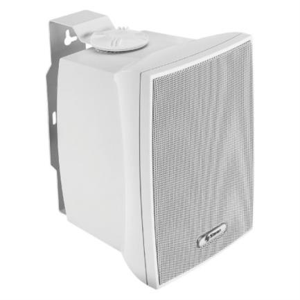 72990 - Juego de Bafles Steren de 2 Vías 600W PMPO Tipo Satelital Uso Interno/Externo/Intemperie Color Blanco