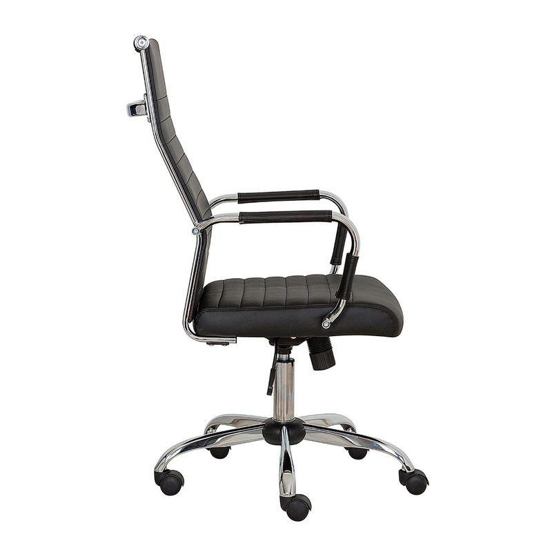 56009 - SILLON EJECUTIVO RESPALDO ALTO VINIPIEL NEGRO