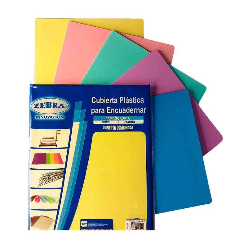 74692 - CUBIERTA PLASTICA CARTA COLORES PASTEL 25 JUEGOS 14P ZEBRA