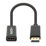 62140 - Adaptador Manhattan DisplayPort-M a HDMI-H 4K-60Hz Color Negro