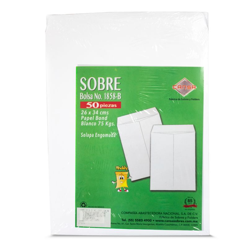25876 - SOBRE BOLSA BLANCO OFICIO CON 50