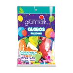 75665 - GLOBOS No 9 COLORES SURTIDOS C/18 PZAS