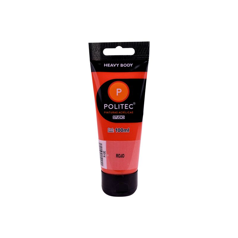 76643 - PINTURA ACRILICA POLITEC 100ML ROJO TUBO