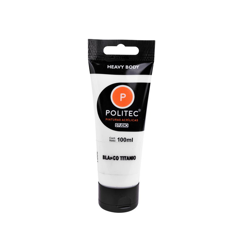 76639 - PINTURA ACRILICA POLITEC 100ML BLANCO TITANIO TUBO