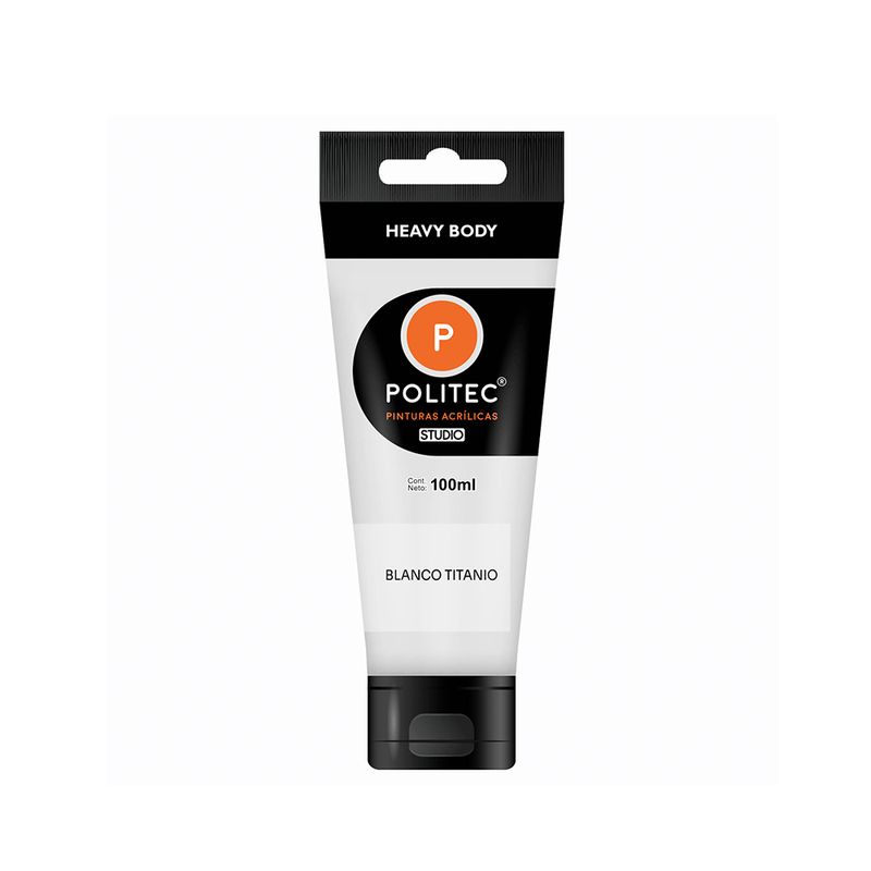 76742 - PINTURA ACRILICA POLITEC 100ML BLANCO TITANIO TUBO