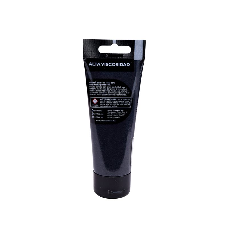 76748 - PINTURA ACRILICA POLITEC 100ML NEGRO INTENSO TUBO