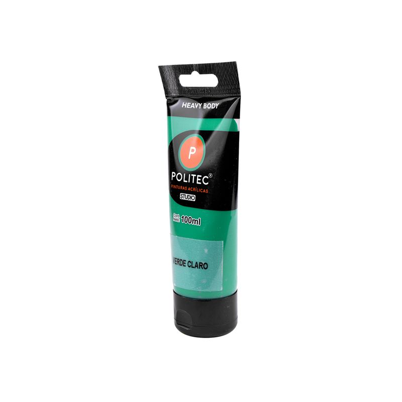 76755 - PINTURA ACRILICA POLITEC 100ML VERDE CLARO TUBO