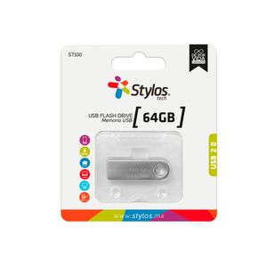 Memoria Usb 64Gb 2.0 Stylos Metalica Stmusb4B