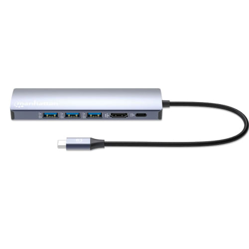71652 - Estacion Docking USB-C  MANHATTAN con Hub 6 en 1