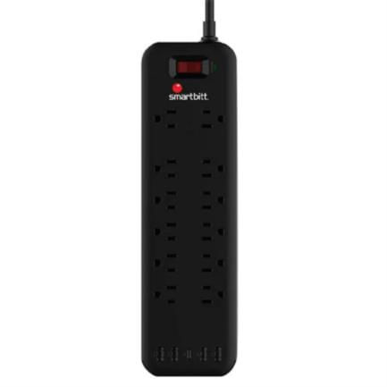 75949 - Supresor de Picos Smartbitt SBSS-B12-5U  12 Contactos y 5 puertos usb