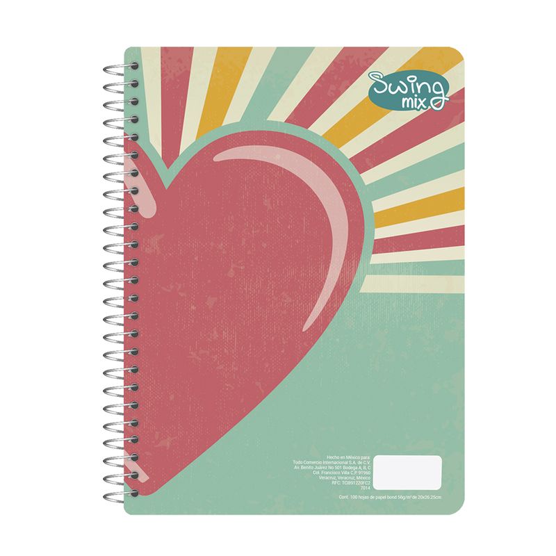 76921 - CUADERNO PROFESIONAL 100H RAYAS SWING MIX (F)