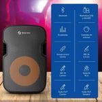 74860 - Bafle Steren Semi Profesional 15" Bluetooth/MP3/Aux/Micrófono 3000 W PMPO Color Negro