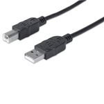 47913 - CABLE USB 2 0 A/B 1 8MTS, NEGRO