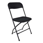 76961 - SILLA PLEGABLE PLASTICO NEGRO STANTON