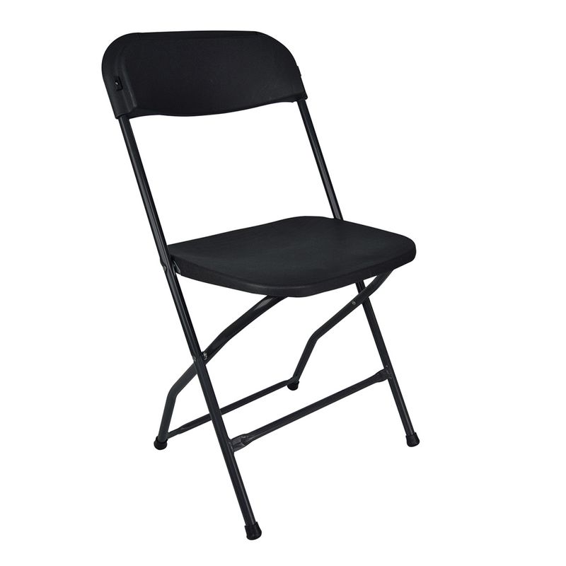 76961 - SILLA PLEGABLE PLASTICO NEGRO STANTON