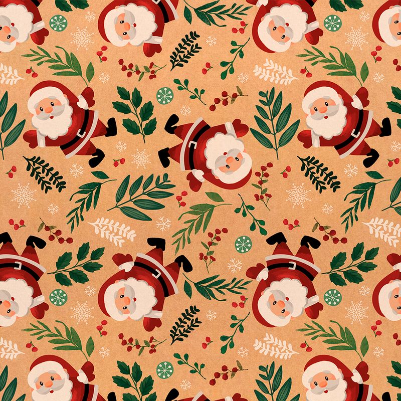 77092 - PAPEL KRAFT PARA ENVOLTURA NAVIDAD ROLLO C/2 DIPAK