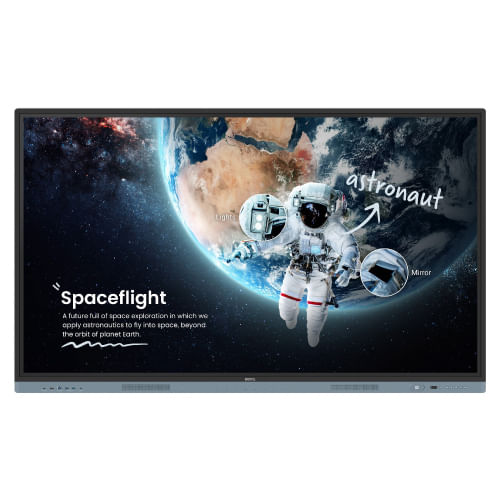 72020 - Pantalla BenQ RM7504 Interactiva IR Anti-Germenes 75" 4K UHD 3840x2160 50 Puntos Touch Android 13