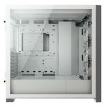 68694 - Gabinete Corsair ICUE 5000X RGB Media Torre EATX ATX mATX ITX Cristal Templado Color Blanco 3xFan RGB Sin Fuente