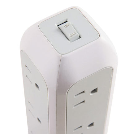 75988 - Torre Multicontacto Verbatim con 11 Tomas de Corriente y Protección contra Sobrecarga Puertos 2xUSB-C 2xUSB-A