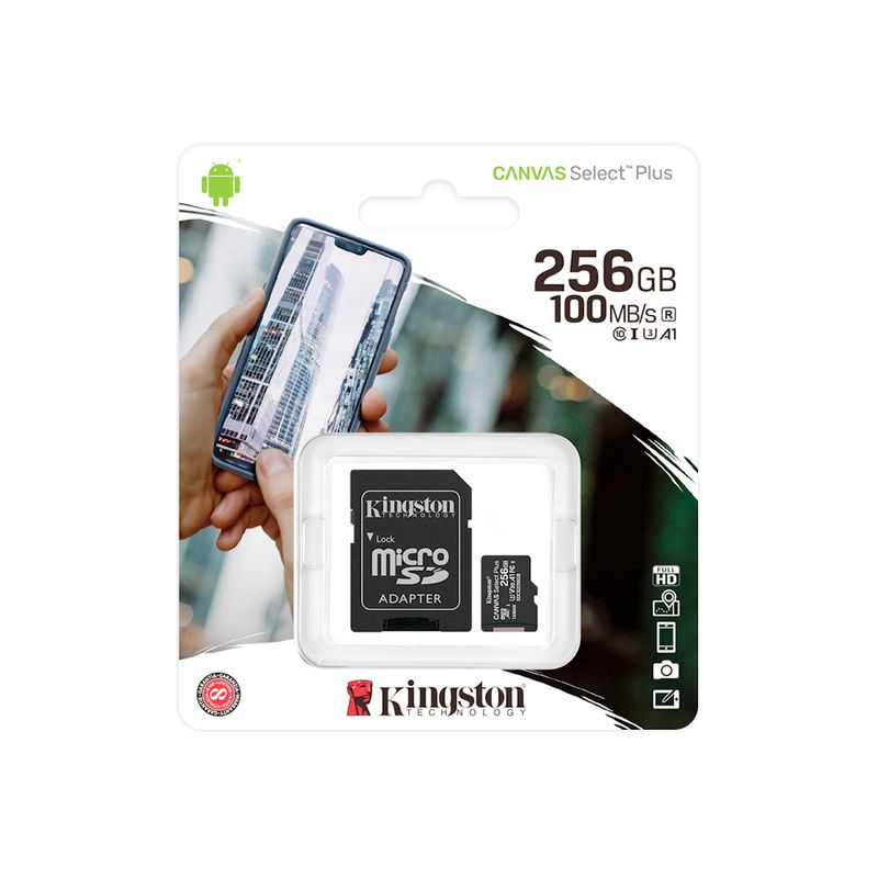 55186 - MEMORIA MICRO SDHC 256GB CLASE 10 UHS-I A1(SD KIT)