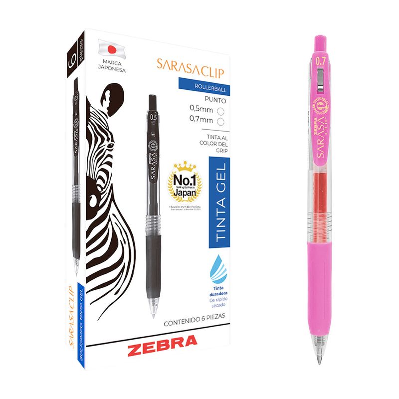 77239 - BOLIGRAFO MEDIANO GEL ROSA SARASA SPRING