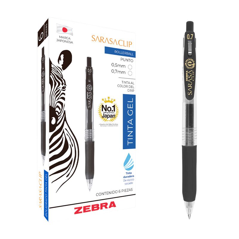 77250 - BOLIGRAFO GEL NEGRO SARASA WINTER