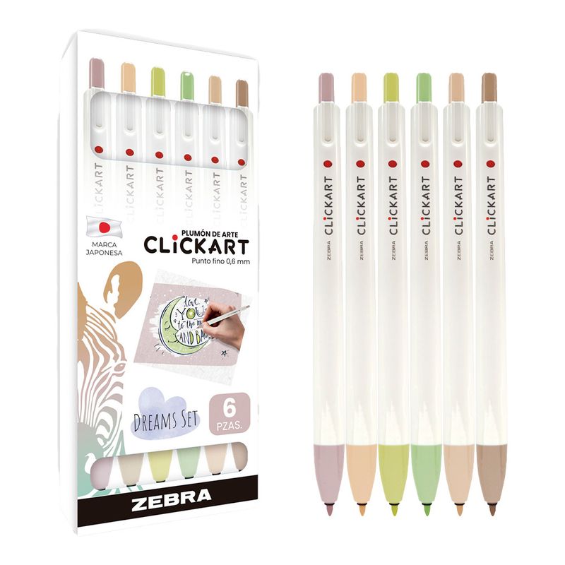 77299 - MARCADOR FINO CLICK ART DREAMS PASTEL C/6