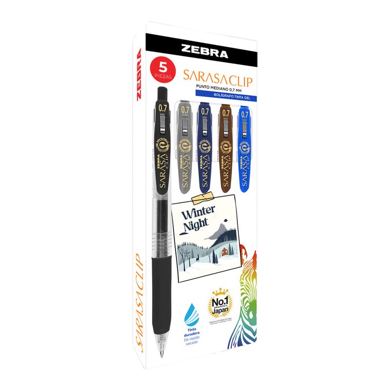 77303 - BOLIGRAFO ROLLERBALL SARASA CLIP WINTER NIGHT C/5