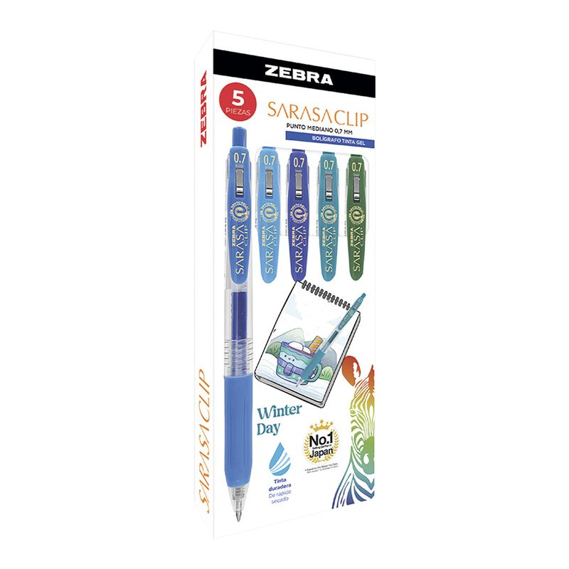77304 - BOLIGRAFO ROLLERBALL SARASA CLIP WINTER DAY C/5