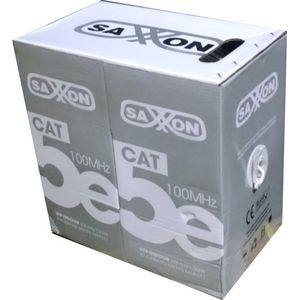 Bobina De Cable Saxxon Outp5Ecca305Bc, 305 M, Cat5E, Blanco, Cableado Por Utp, Interior Outp5Ecca305Bc