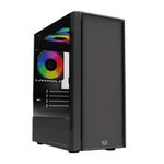 64799 - Gabinete Gamer Balam Rush Micro Torre Nyx GI730 Max MB M-ATX Panel Izq Cristal Frente Sólido USB 3 0/3xFan RGB Negro