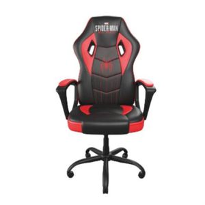 Silla Gamer Xtech Soporta Hasta 120Kg  De Pu Y Pvc Con Respaldo Alto Marvel Spider-Man Negra/Rojo Frcsiaab001