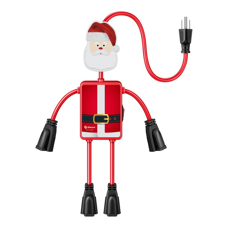 78215 - MULTICONTACTO STEREN 4 ENTRADAS CON FORMA DE SANTA