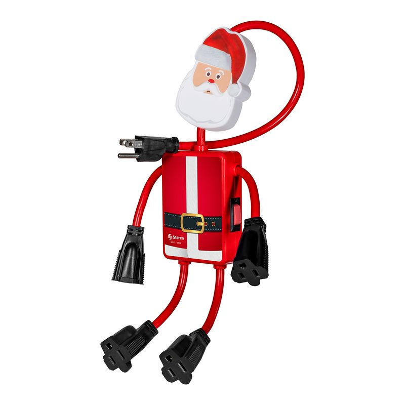 78216 - MULTICONTACTO STEREN 4 ENTRADAS CON FORMA DE SANTA