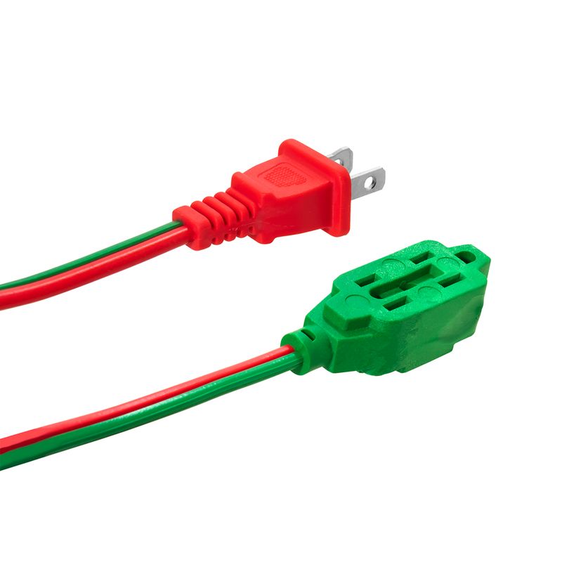 78222 - EXTENSION ELECTRICA DOMESTICA DE 2 MTS STEREN, 3 ENTRADAS, VERDE-ROJO