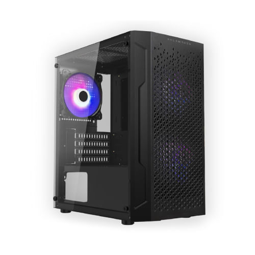 63315 - Gabinete Gamer Balam Rush Mini Torre Artic GI725 ATX Panel Izq Cristal Frente Colmena USB 3 0/3xFan RGB Negro