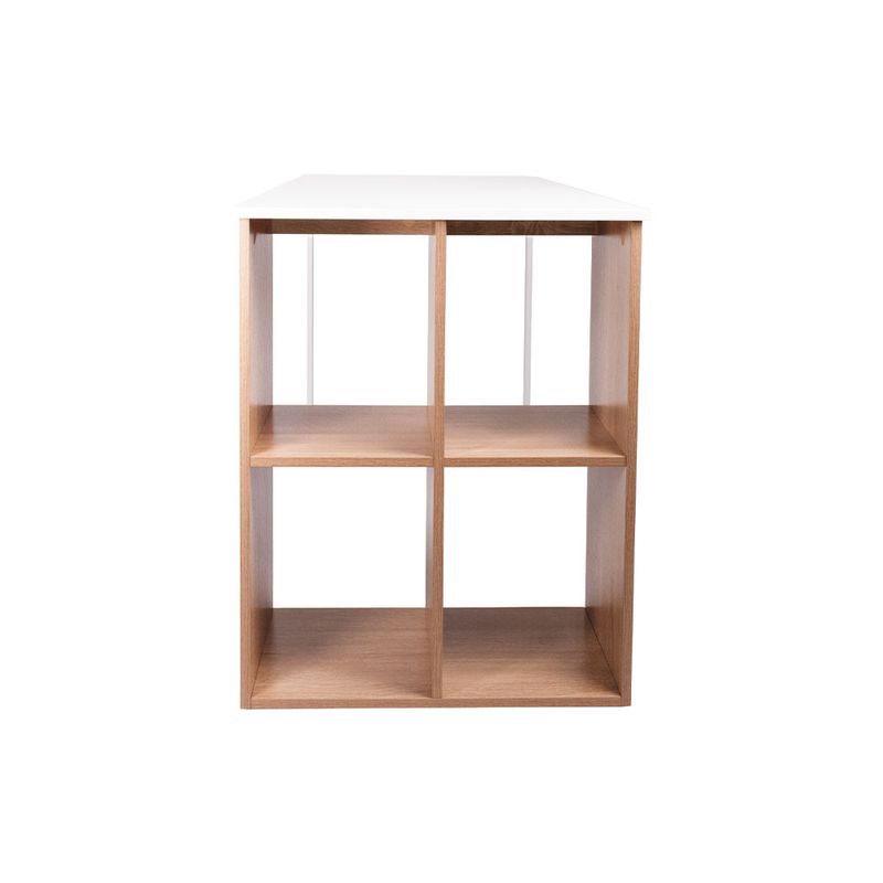 78938 - ESCRITORIO HOME CON LIBRERO BLANCO/ROBLE