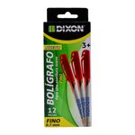 78783 - BOLIGRAFO FINO ROJO CAJA CON 12 DIXON