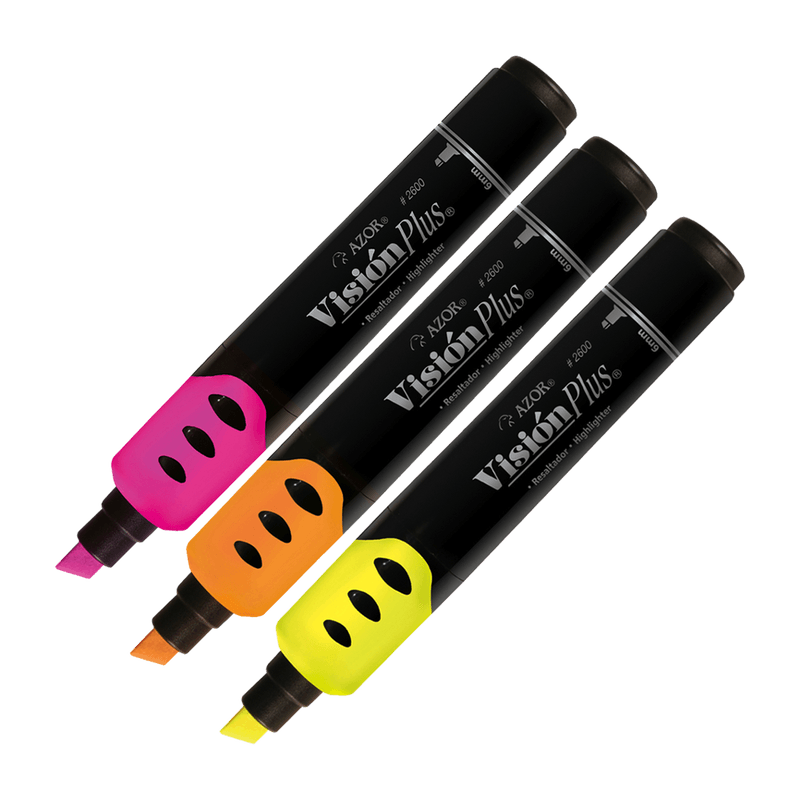 78953 - MARCATEXTOS SURTIDOS VISION PLUS AZOR BLT CON 3 PIEZAS
