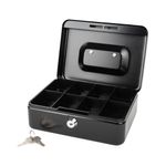 81905 - CAJA METALICA PARA DINERO MEDIANA NEXTEP COLOR NEGRO