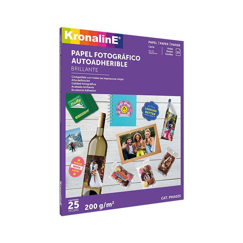 81843 - PAPEL FOTOGRAFICO AUTOADHERIBLE BRILLANTE INKJET T/CARTA