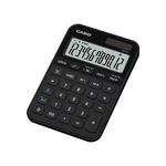 81868 - CALCULADORA ESCRITORIO CASIO MS-20YC-BK 12DIG SOLAR/BATERIA NEGRA