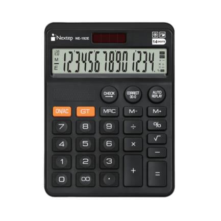 88307 - Calculadora Nextep 14 Digitos Pantalla Grande Escritorio Solar/Bateria Funcion Revisar Y Corregir