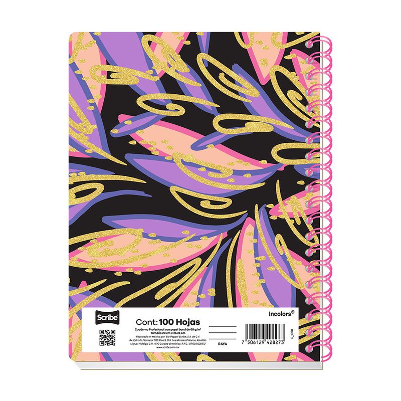 84010 - CUADERNO PROFESIONAL 100H RAYAS INCOLORS