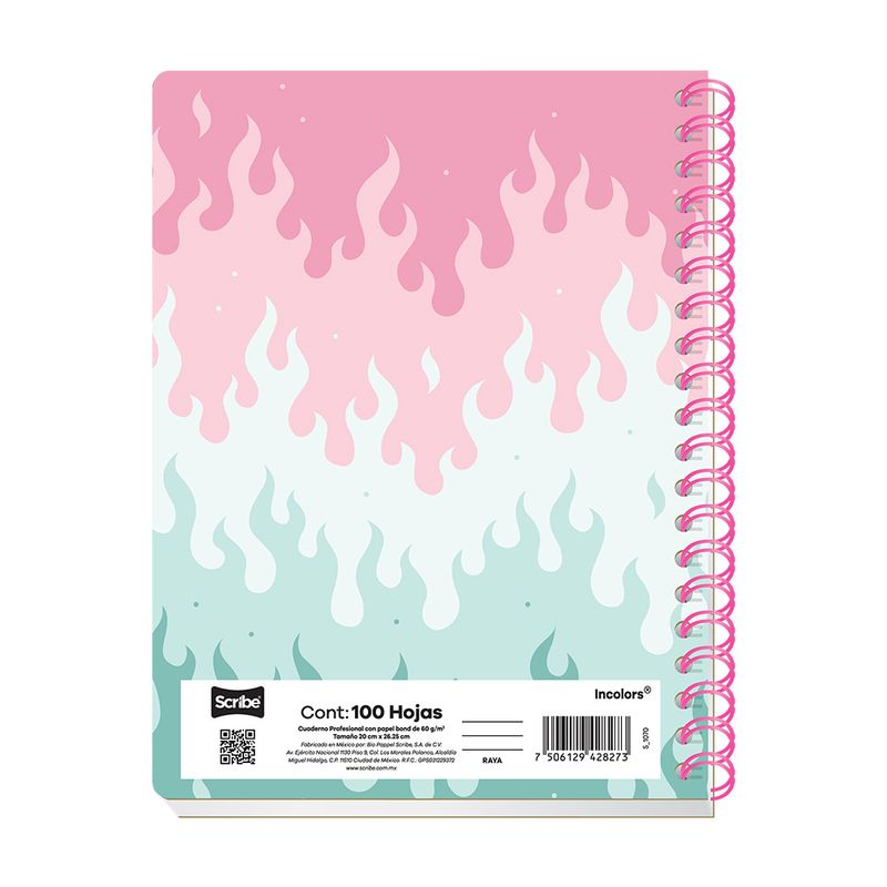 84011 - CUADERNO PROFESIONAL 100H RAYAS INCOLORS