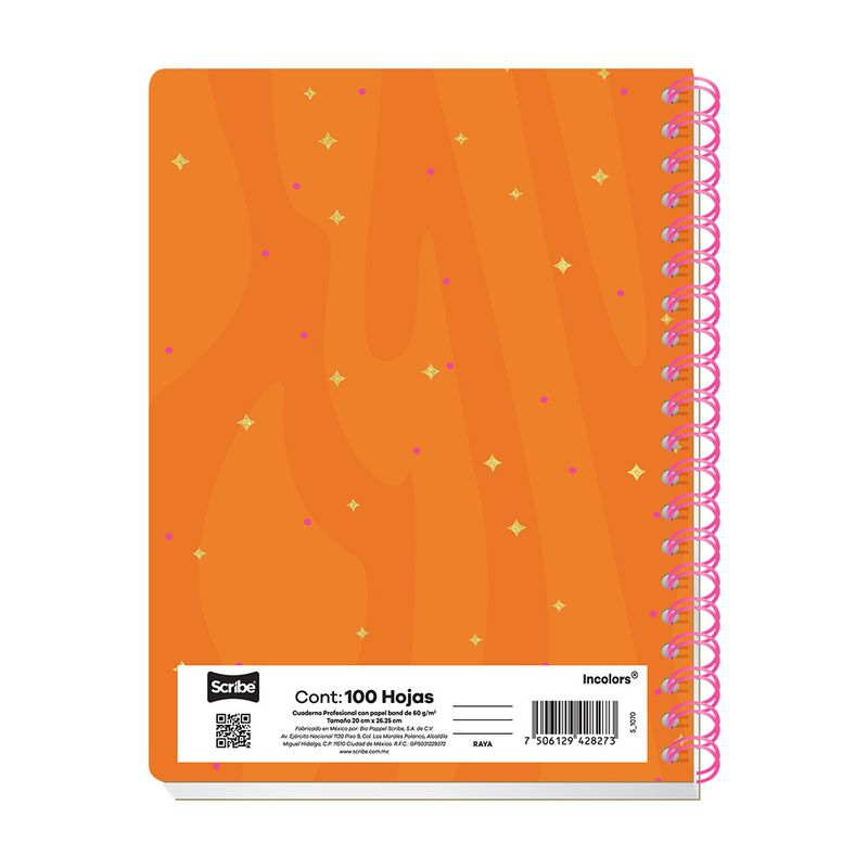 84016 - CUADERNO PROFESIONAL 100H RAYAS INCOLORS